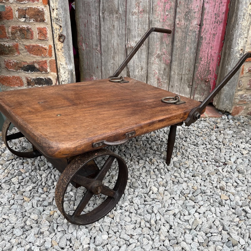 Rustic Cart Style Coffee Table