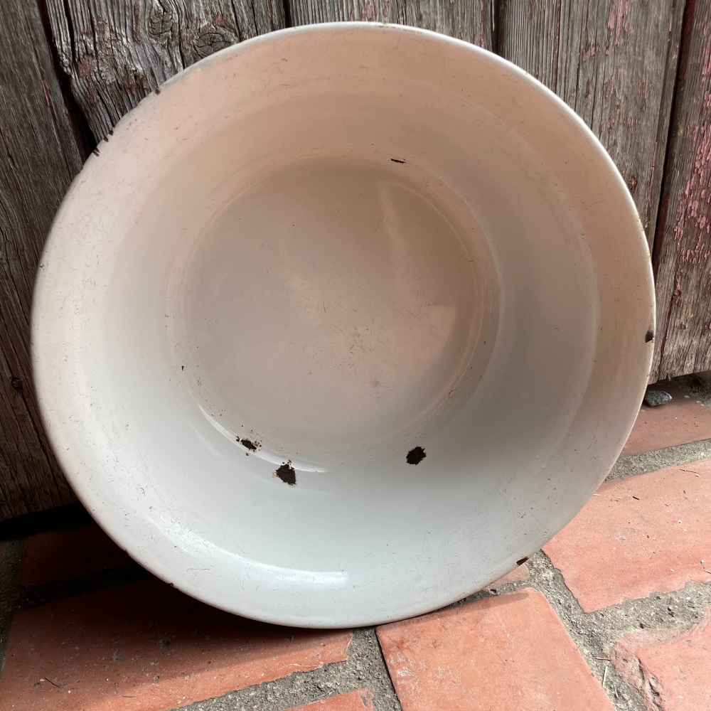 Large Vintage Enamel Bowl