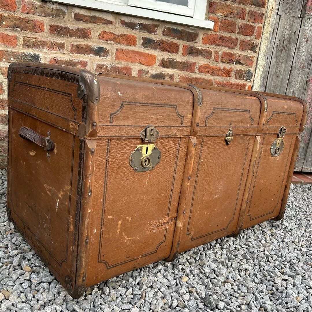 Very Large Antique Steamer Trunk