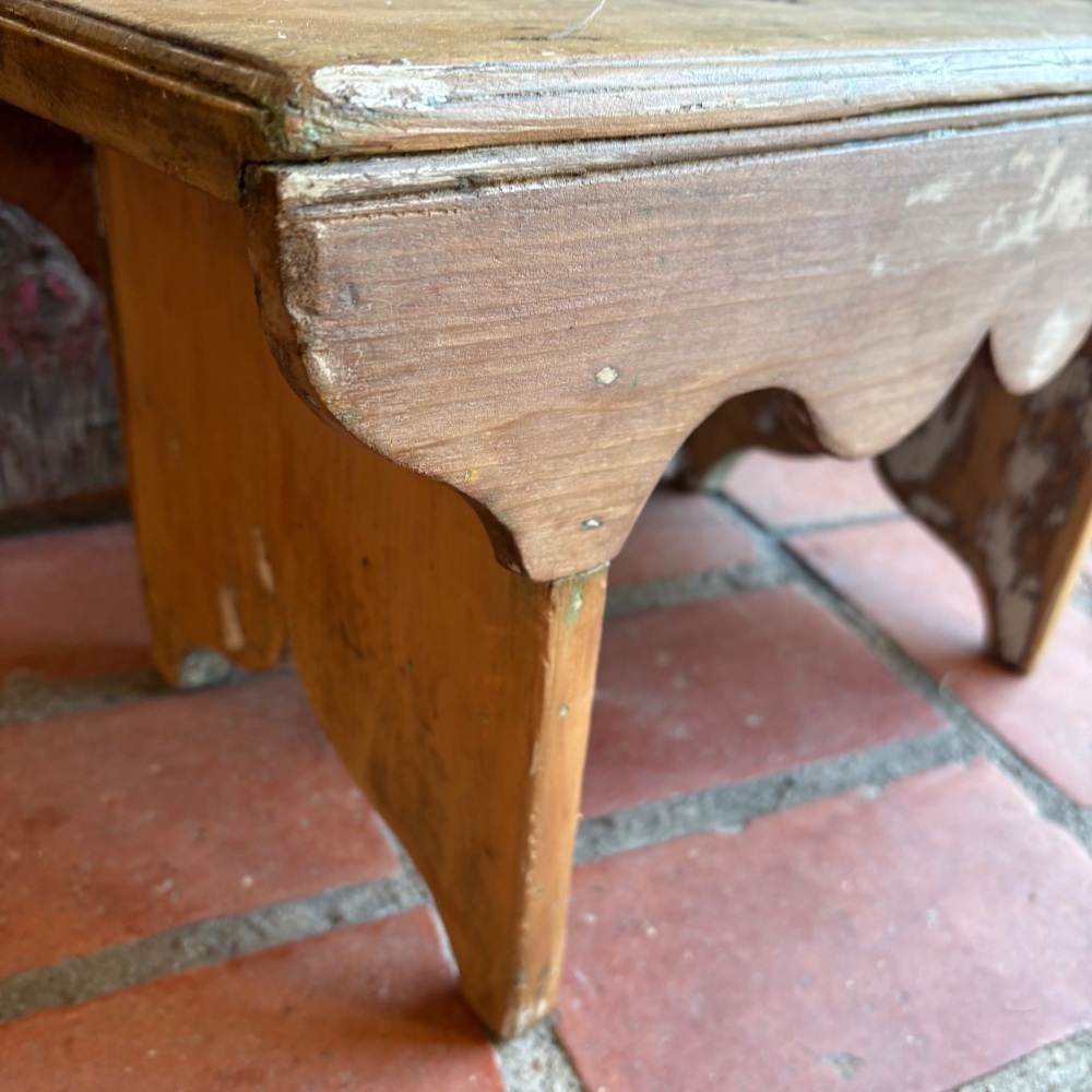 Gorgeous Antique Pine Stool