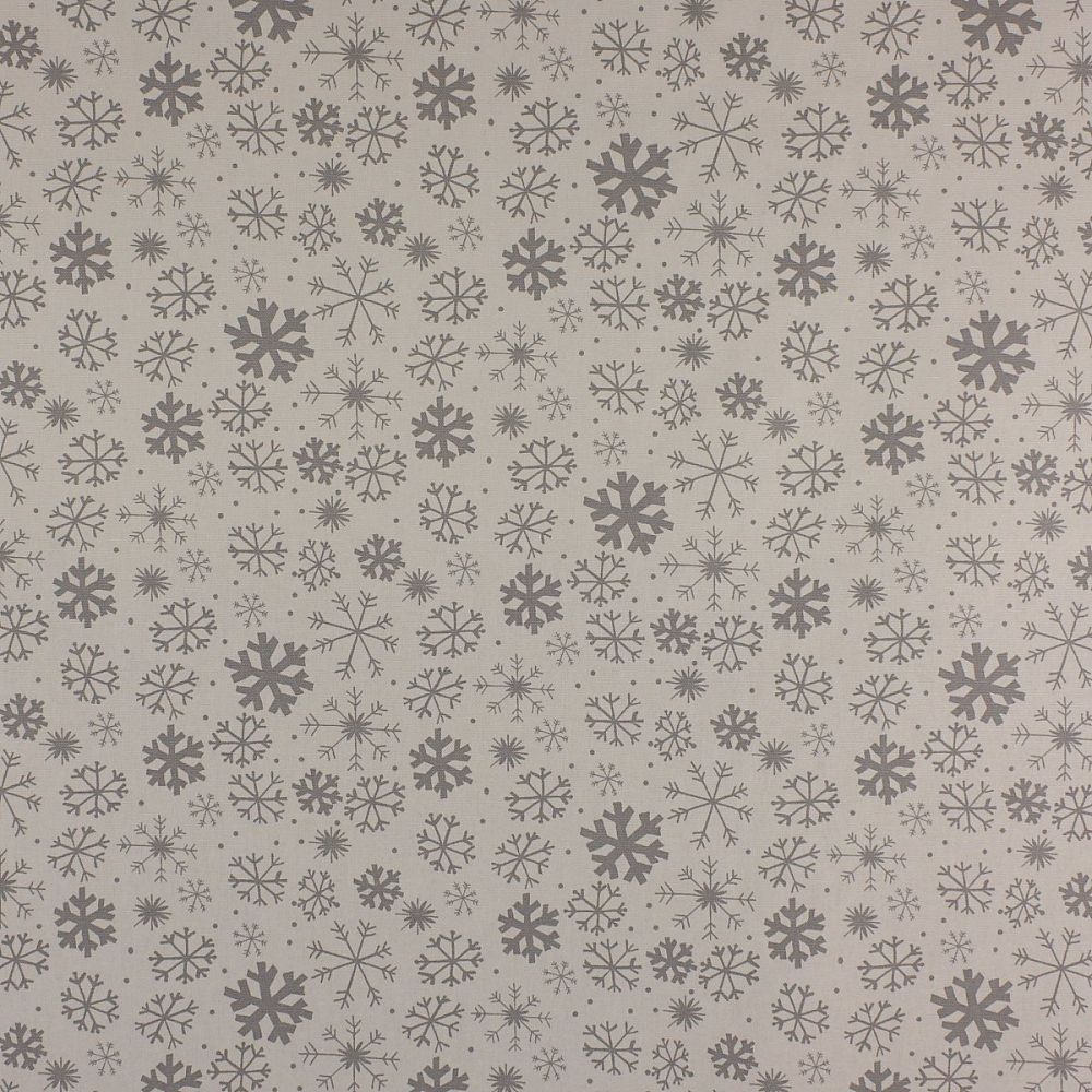 Christmas Snowy - Silver - Soft Furnishings weight Fabric - priced per metre