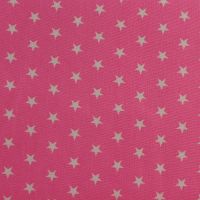 White Stars on Candy Pink (148cm wide fabric) (Â£9pm)