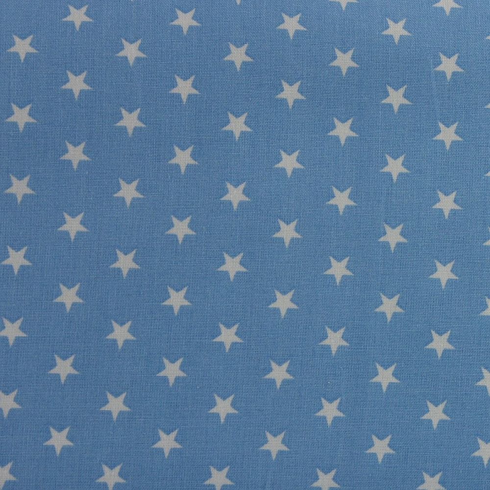 White Stars on Sky Blue (148cm wide fabric) (£9pm)