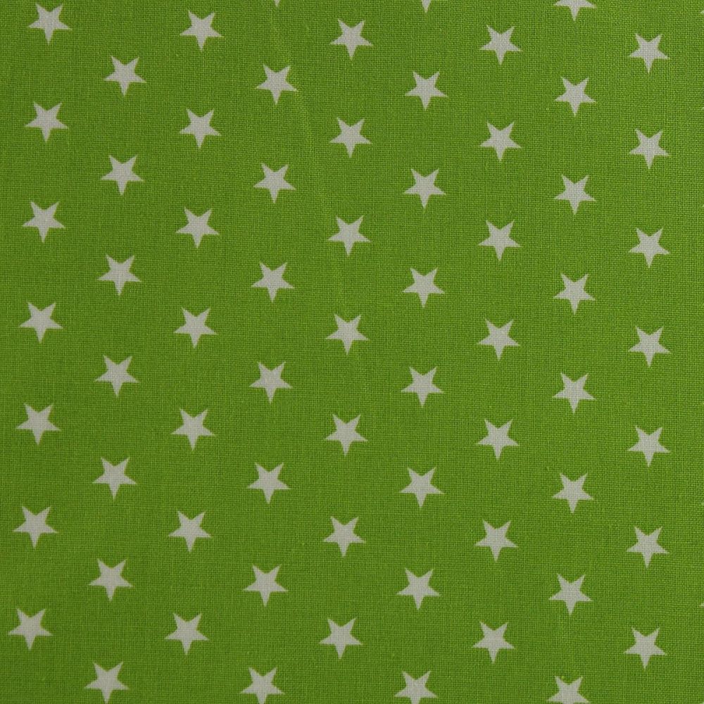 White Stars on Lime (148cm wide fabric) (£9pm)