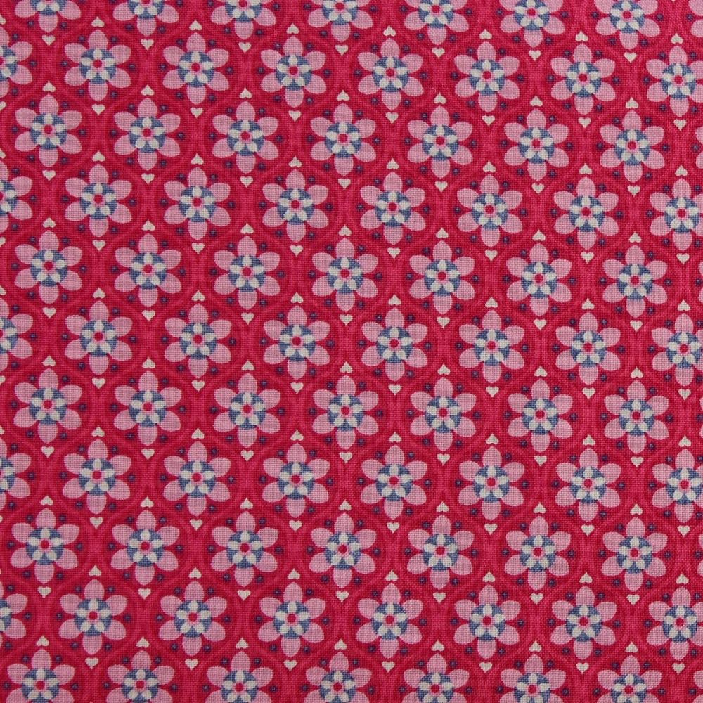 Julia - Solid Flower - Cerise (150cm wide fabric) (£11pm)