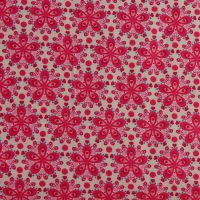 Julia - Star Flower - Cerise (150cm wide fabric) (Â£11pm)