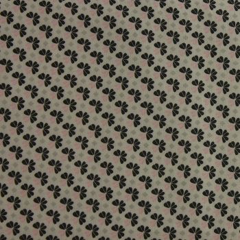 Julia - Small Flower - Grey & Pink (150cm wide fabric) (£11pm)