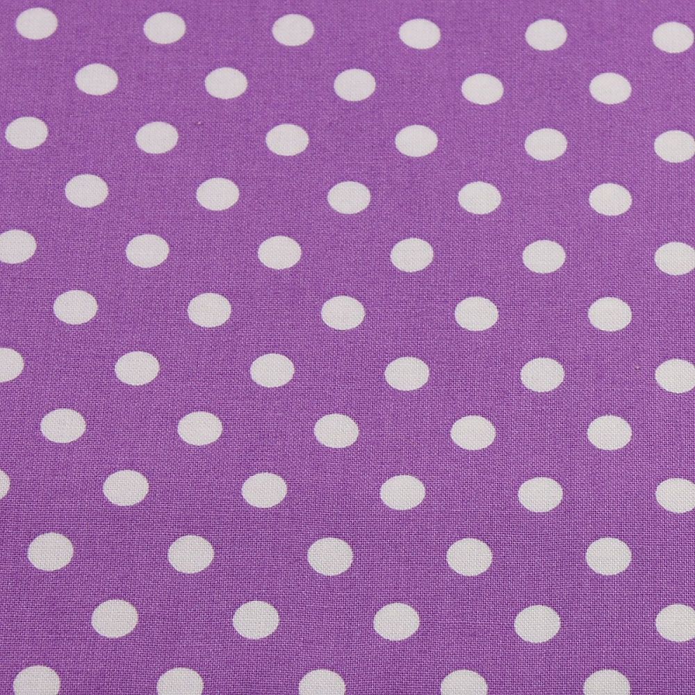 White Spots on Violet (148cm wide fabric) (£9pm)