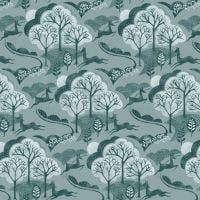 Makower - Into The Woods - Trees in Teal (£12pm)