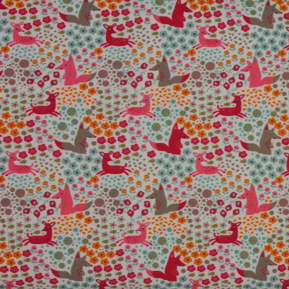 Indigo Fabrics - Irvin Foxes (150cm wide fabric)