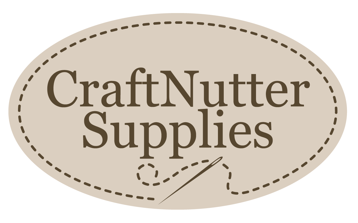 Craftnutter supplies oval logo with needle and thread