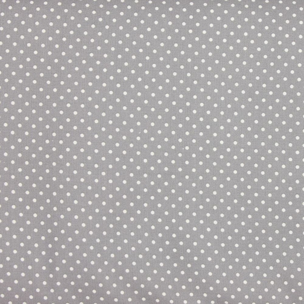 2mm White Spots on Grey (148cm wide fabric) (£9pm)