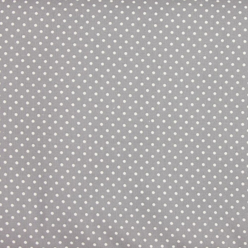 2mm White Spots on Grey (148cm wide fabric)