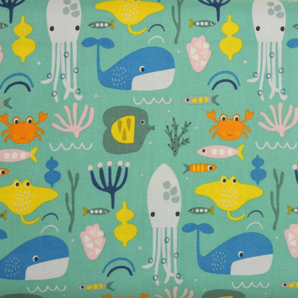 Ocean Animals by Dashwood Studio - 100% quilting cotton (£12.60pm)