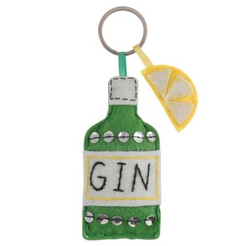 Gin Bottle Keyring Felt Kit