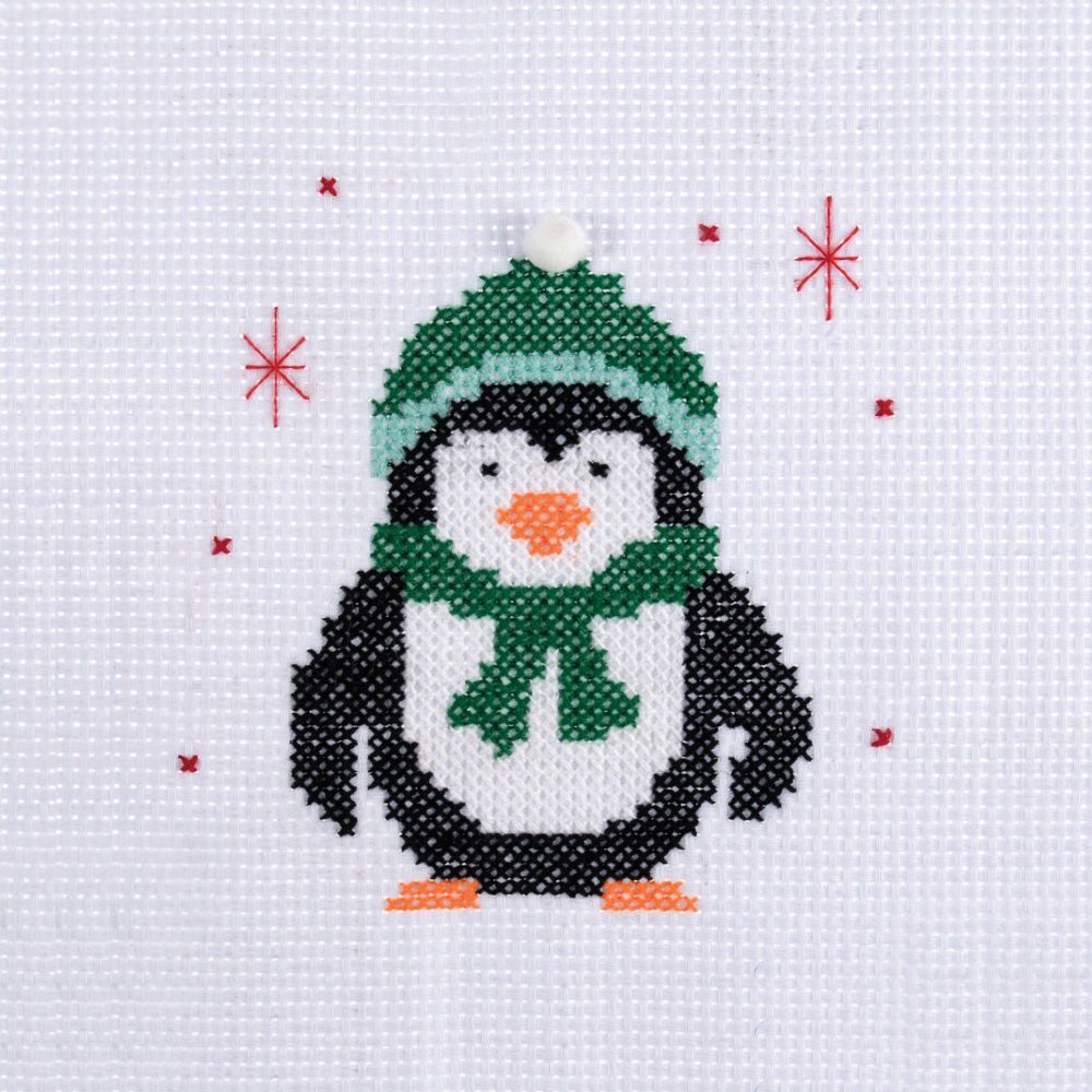 Mini Cross Stitch Kit - Penguin