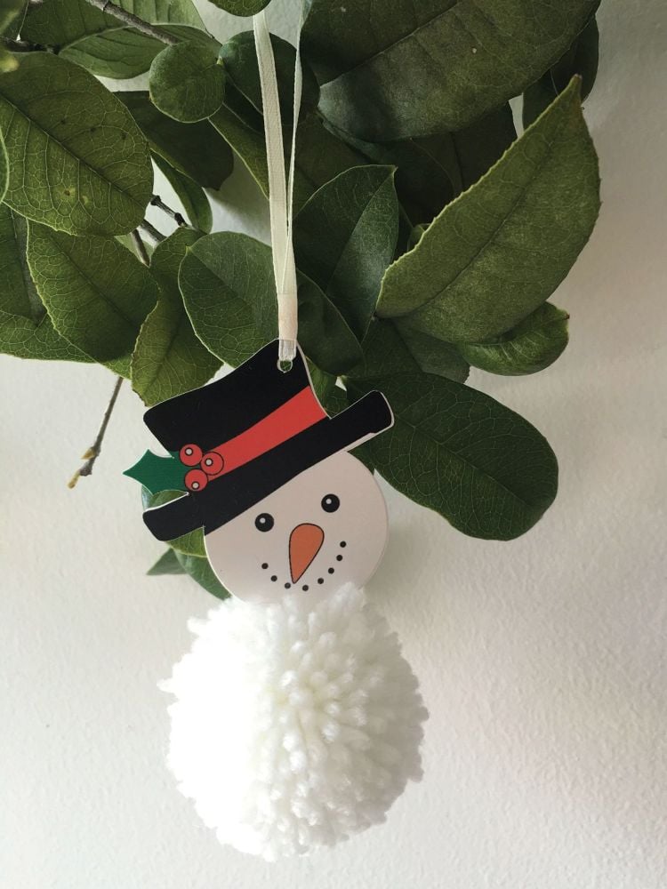 Pom Pom Decoration Kit - Snowman