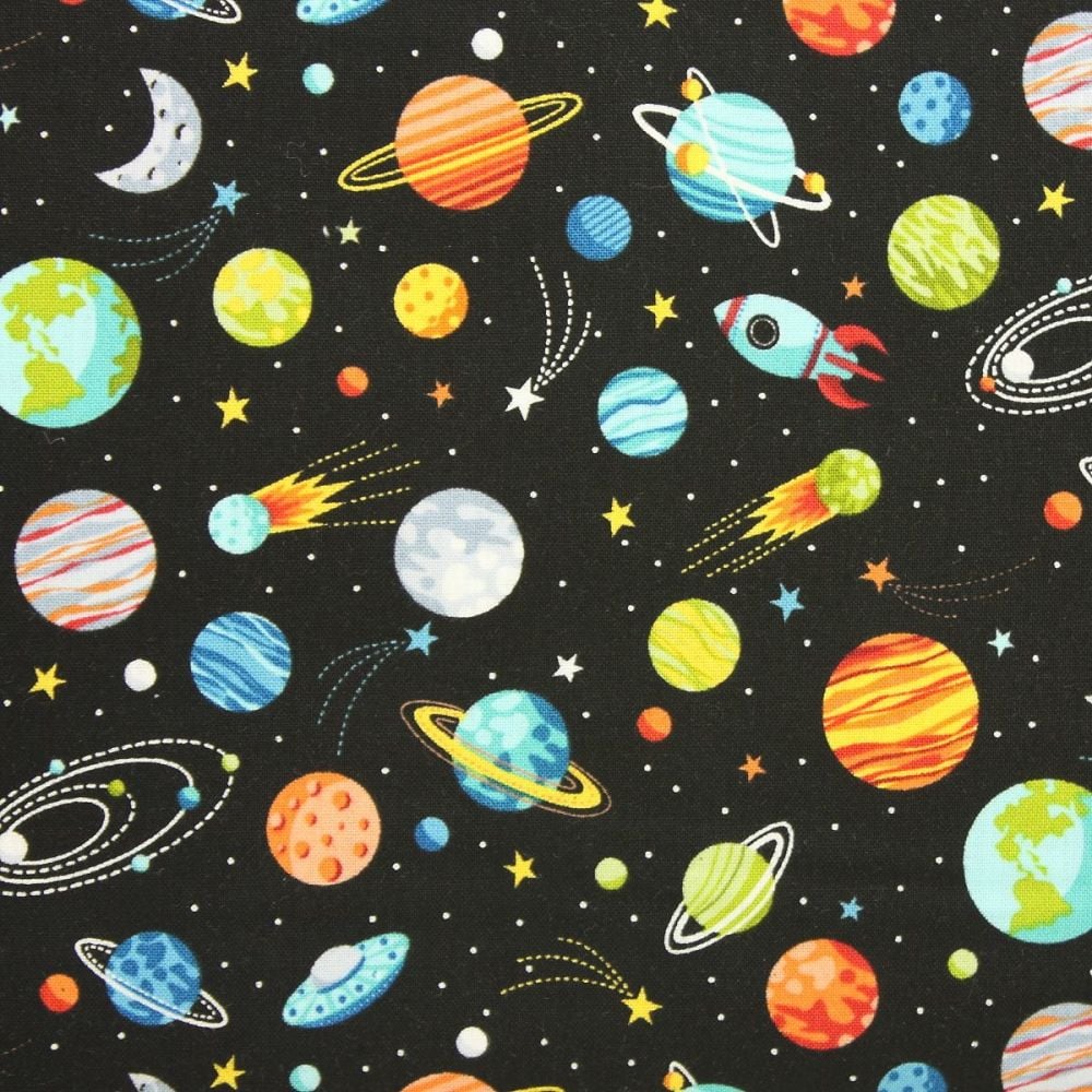 Outer Space Planets in black (£12pm)