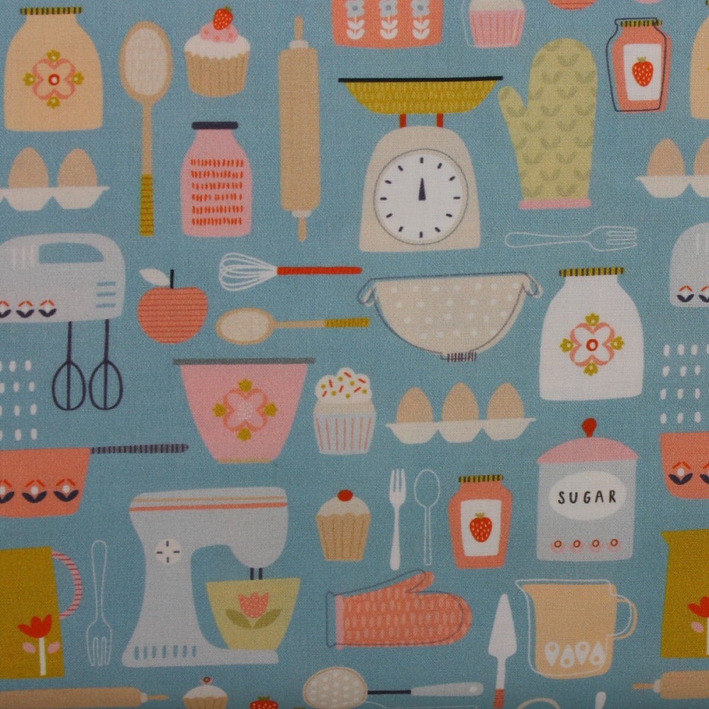 Hobbies Baking 100% Cotton Patchwork Quilting Fabric (£12.60pm)