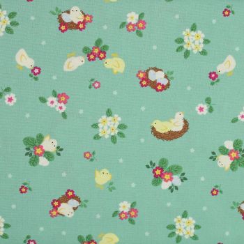 Bunny Hop - Chicks on spring green (£12.60pm)