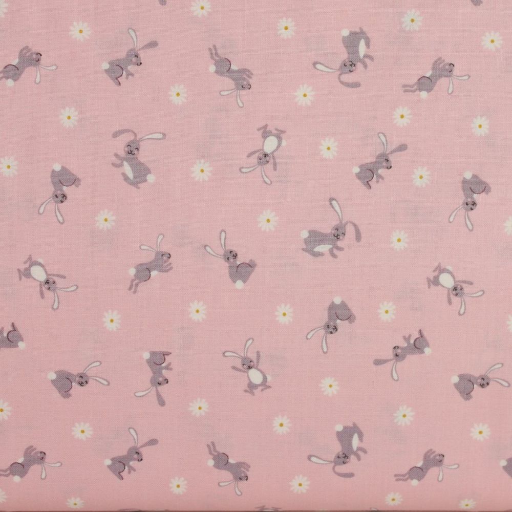 Bunny Hop - Bunnies on Pink (£12pm)