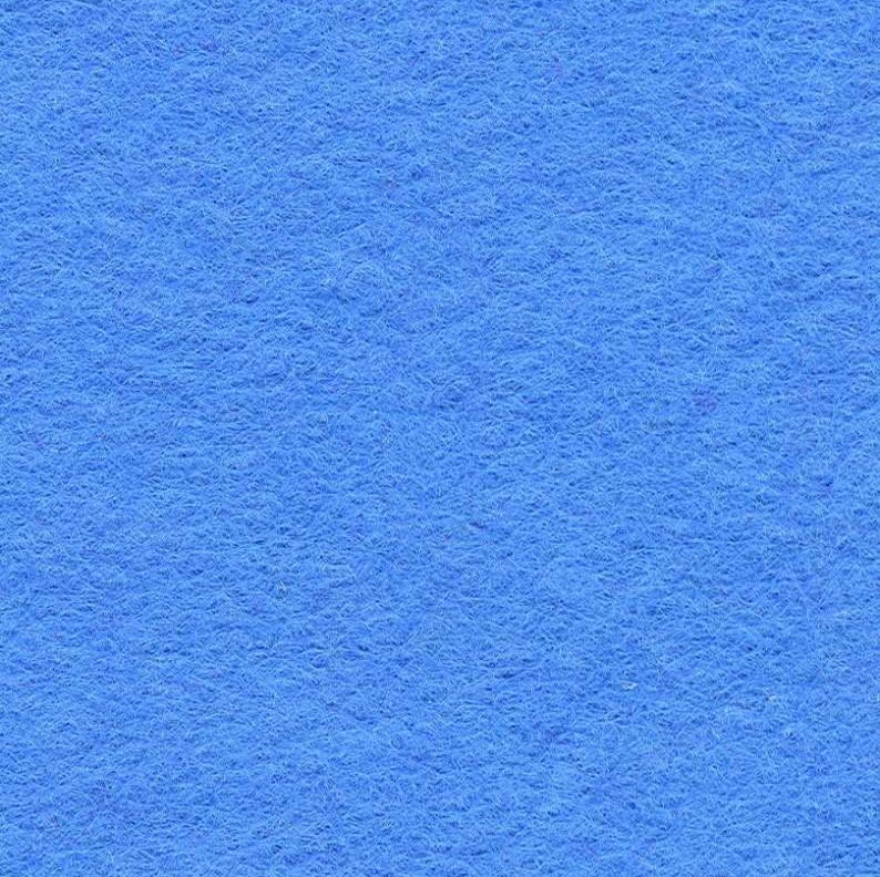 Wool Viscose Mix Felt Fabric 300gsm - Mid Blue