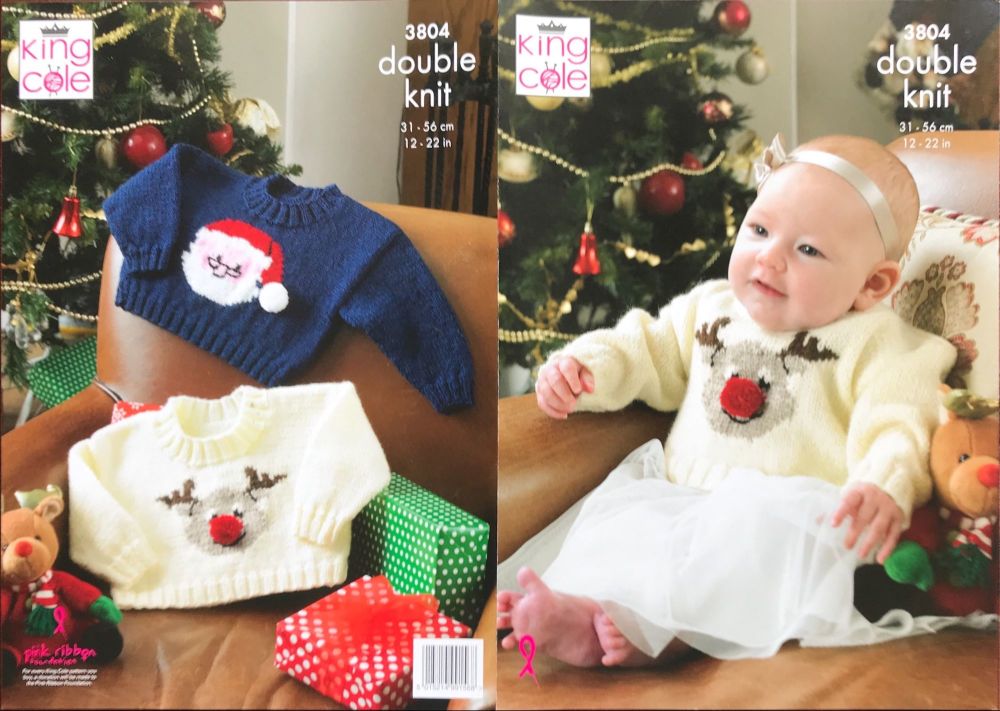 King Cole Pattern 3804 Christmas Sweaters