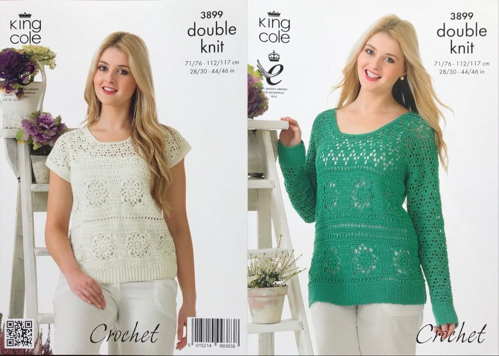 King Cole Crochet Pattern 3899 Sweater & Top