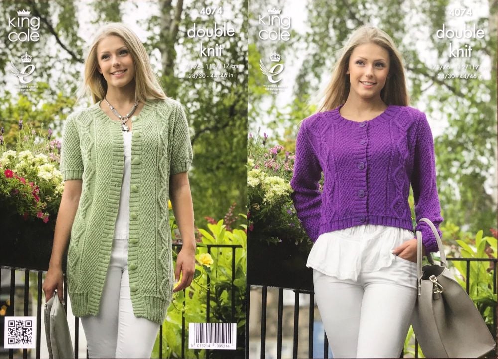 King Cole Pattern 4074 Cardigans