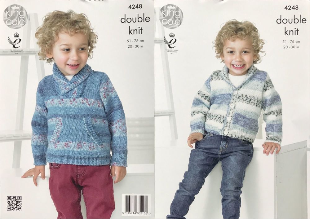 King Cole Pattern 4248 Sweater & Cardigan