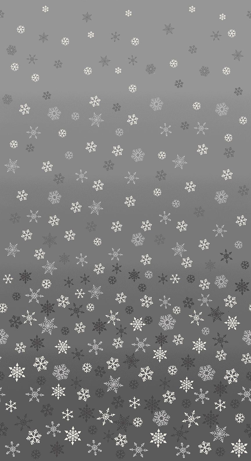 Christmas 21 Scandi - Ombre snowflakes Silver