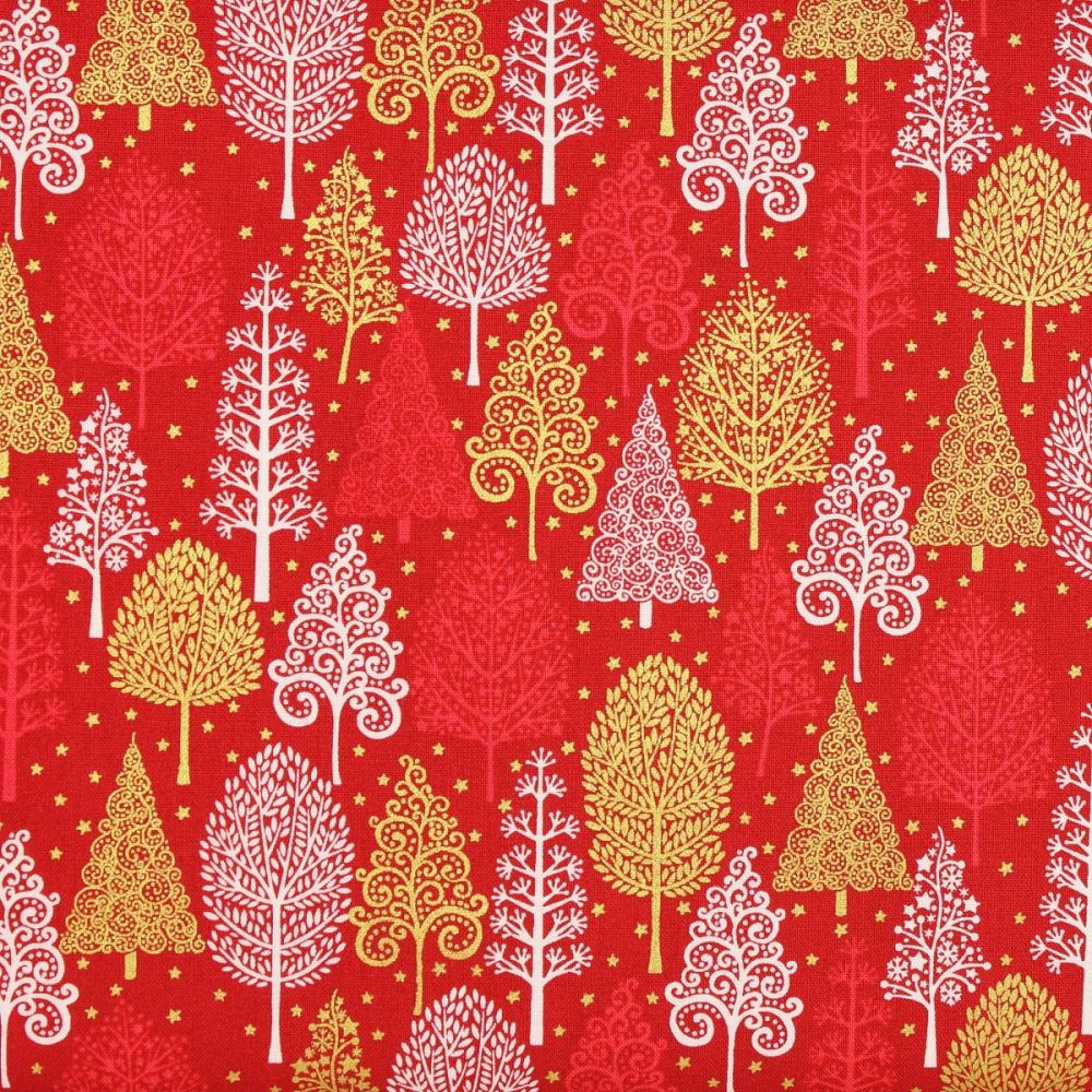 Christmas 21 Scandi - Trees Red (£12pm)