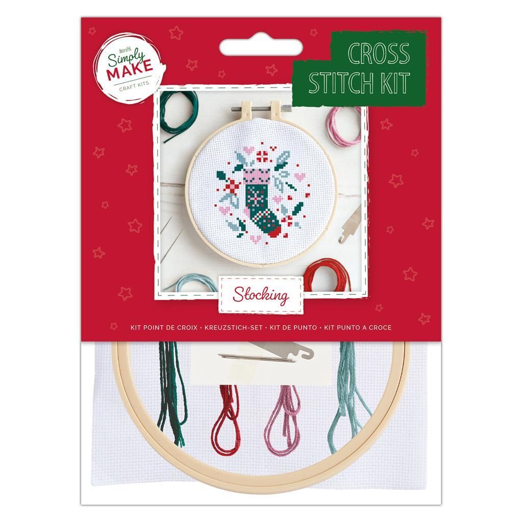 Mini Cross Stitch Kit - Christmas Stocking