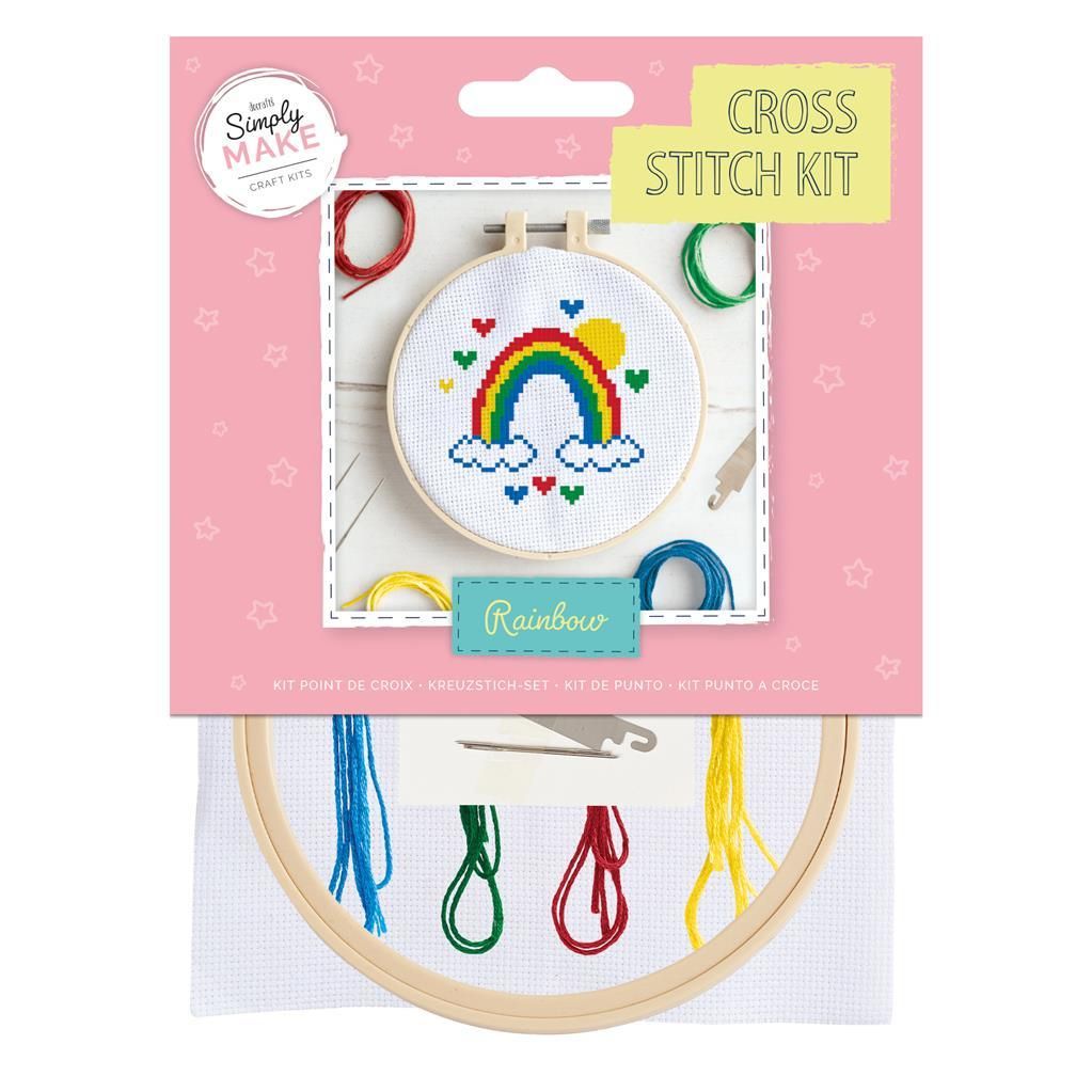 Mini Cross Stitch Kit - Rainbow