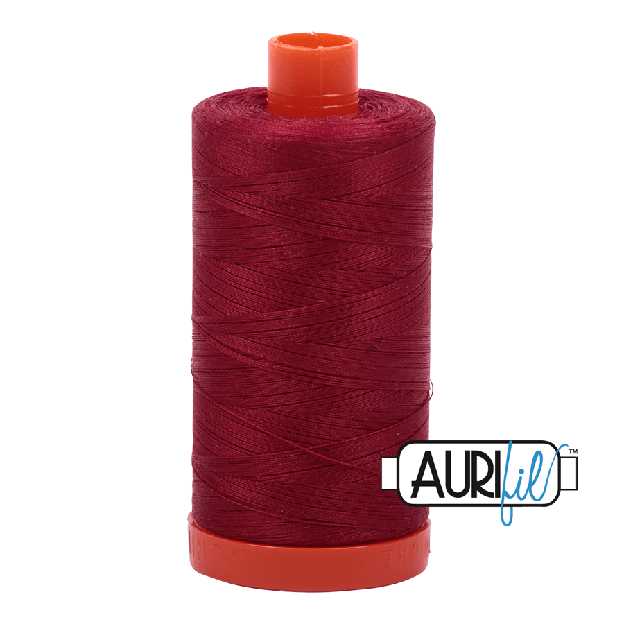 Aurifil 50 weight Cotton Thread - 1300 metre spool  - Colour 1103 Burgundy
