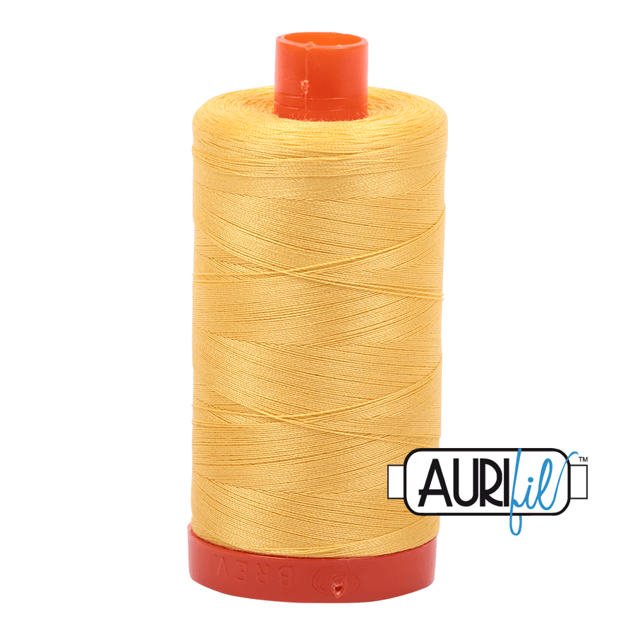 Aurifil 50 weight Cotton Thread - Colour 1135 Pale Yellow - 1300 metres