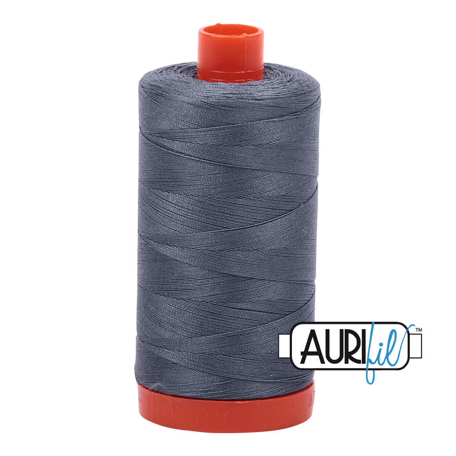 Aurifil 50 weight Cotton Thread - Colour 1246 Dark Grey - 1300 metres
