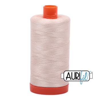 Aurifil 50 weight Cotton Thread - 1300 metre spool  - Colour 2000 Light Sand