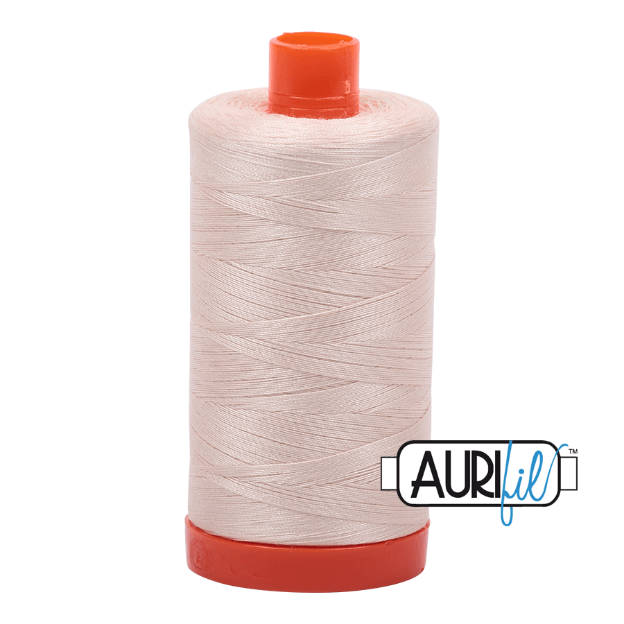 Aurifil 50 weight Cotton Thread - Colour 2000 Light Sand - 1300 metres