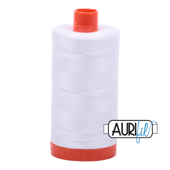 Aurifil 50 weight Cotton Thread - 1300 metre spool  - Colour 2024 White