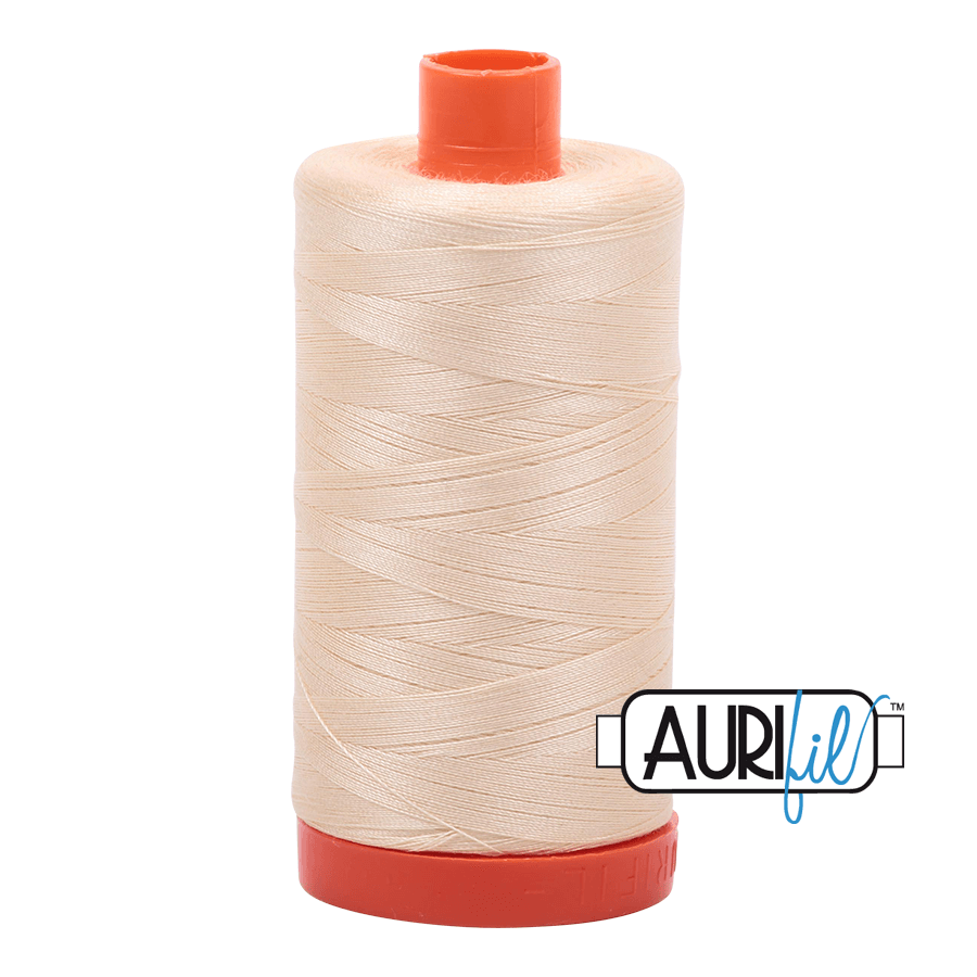 Aurifil 50 weight Cotton Thread - 1300 metre spool  - Colour 2123 Butter