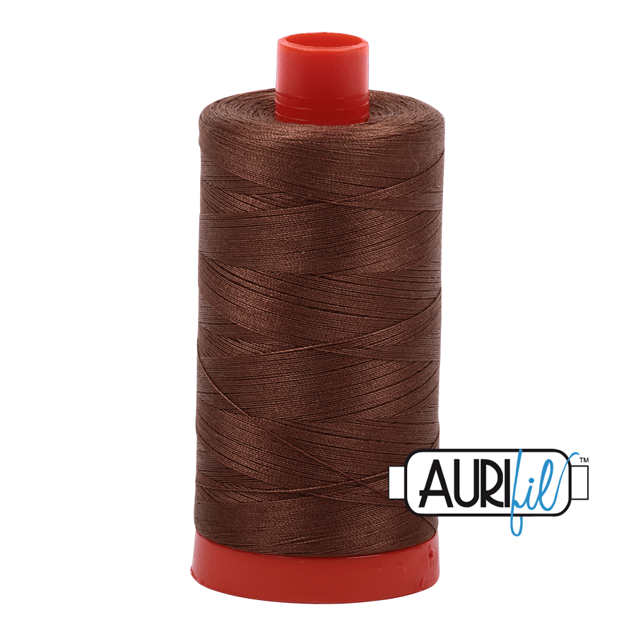 Aurifil 50 weight Cotton Thread - 1300 metre spool  - Colour 2372 Dark Antique Gold