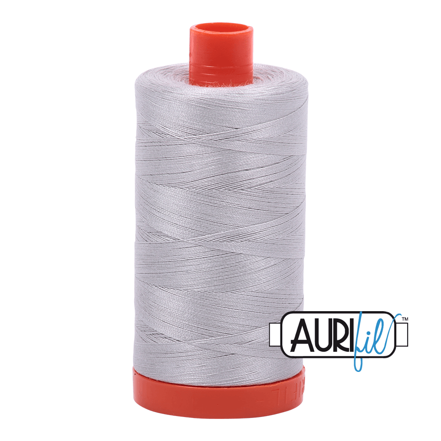 Aurifil 50 weight Cotton Thread - Colour 2615 Aluminium - 1300 metres