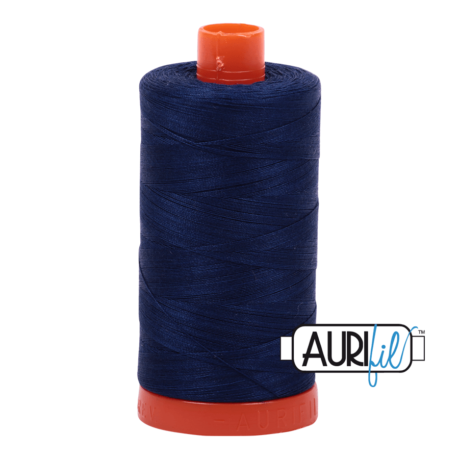 Aurifil 50 weight Cotton Thread - 1300 metre spool  - Colour 2784 Dark Navy