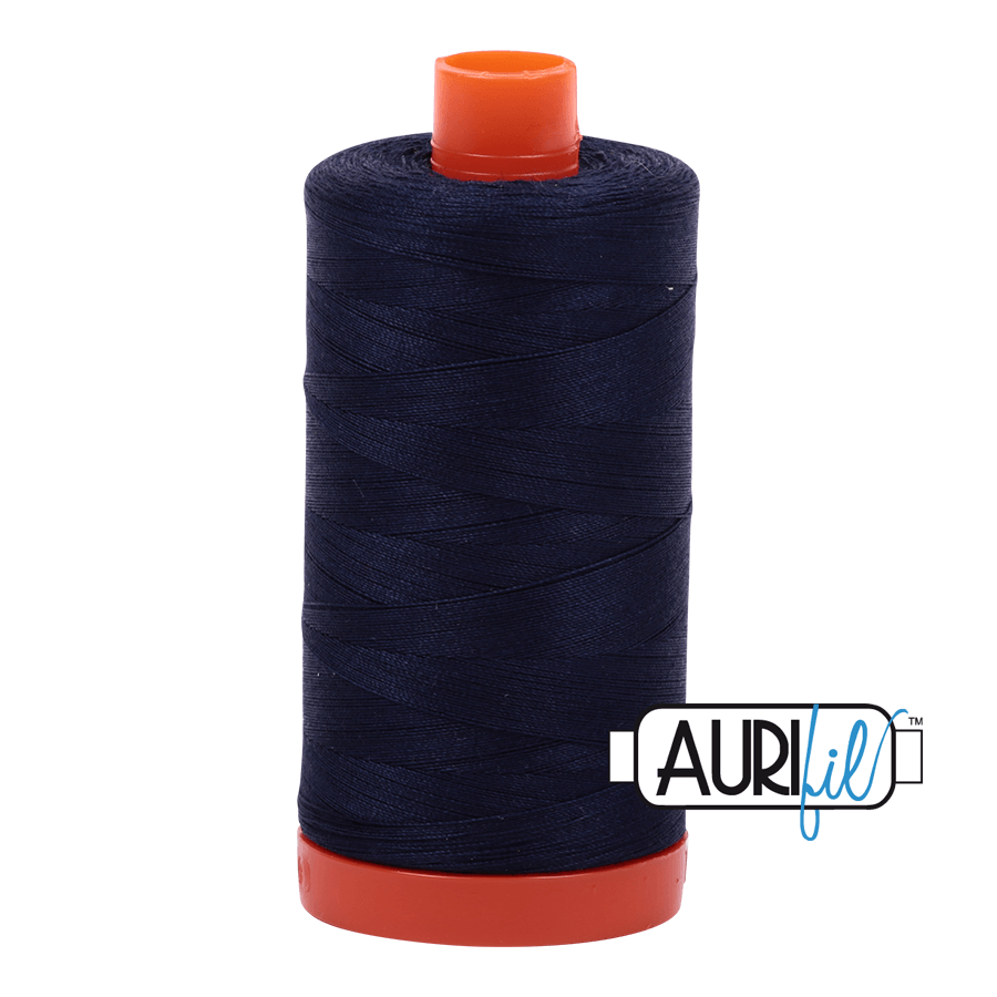 Aurifil 50 weight Cotton Thread - Colour 2785 Very Dark Navy - 1300 metres