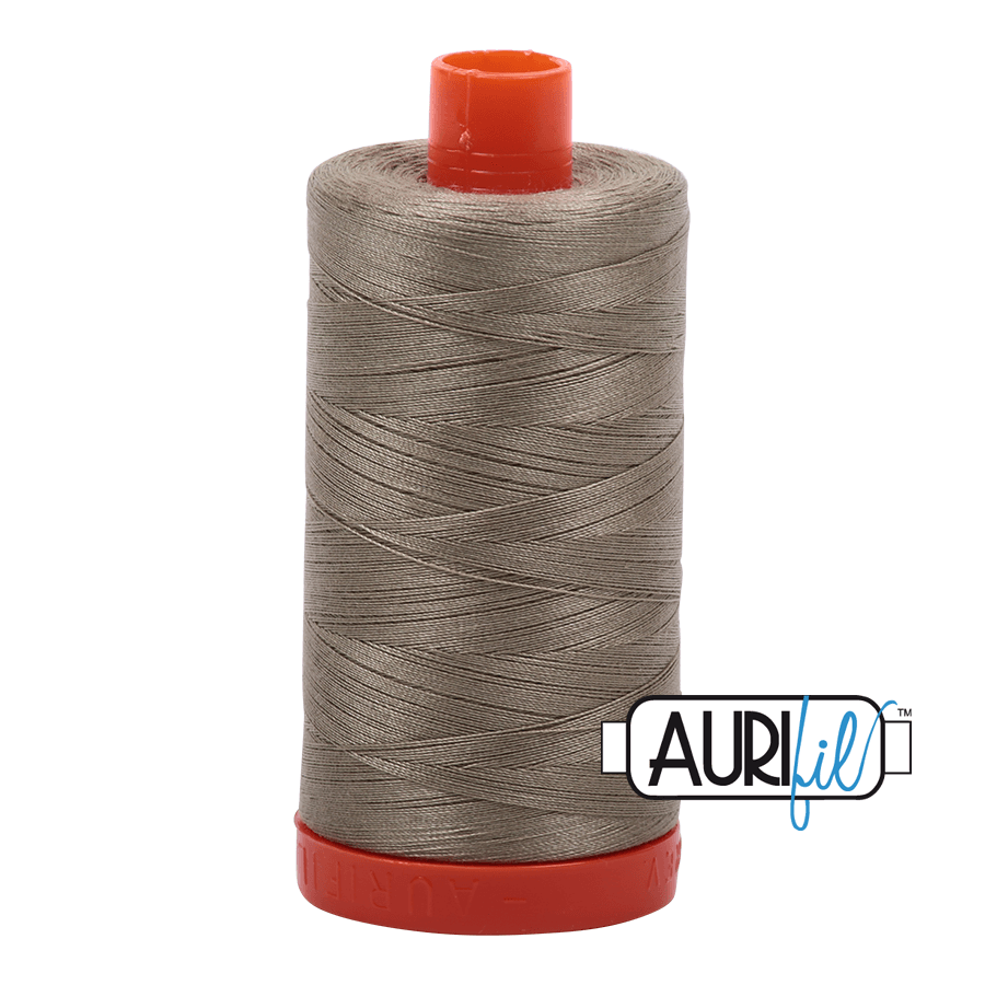 Aurifil 50 weight Cotton Thread - 1300 metre spool  - Colour 2900 Light Kakhy Green