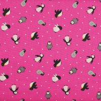 Small Things Polar Animals - Penguins on Aurora Pink (Â£12 per metre)