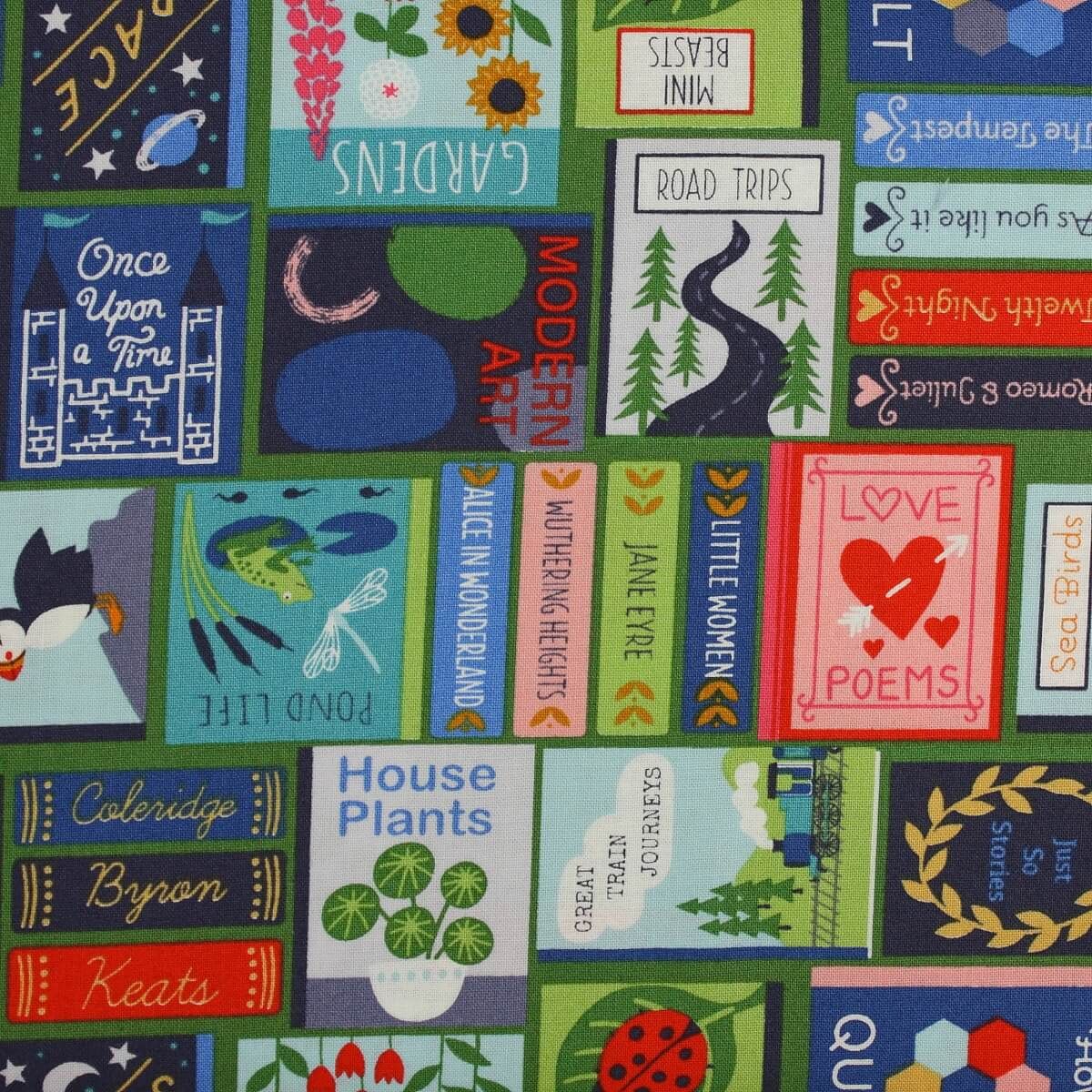 Lewis & Irene quilting fabric - Bookworm collection