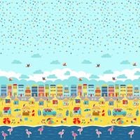 Makower Quilting Fabric - Pool Party - Double Border (£12pm)