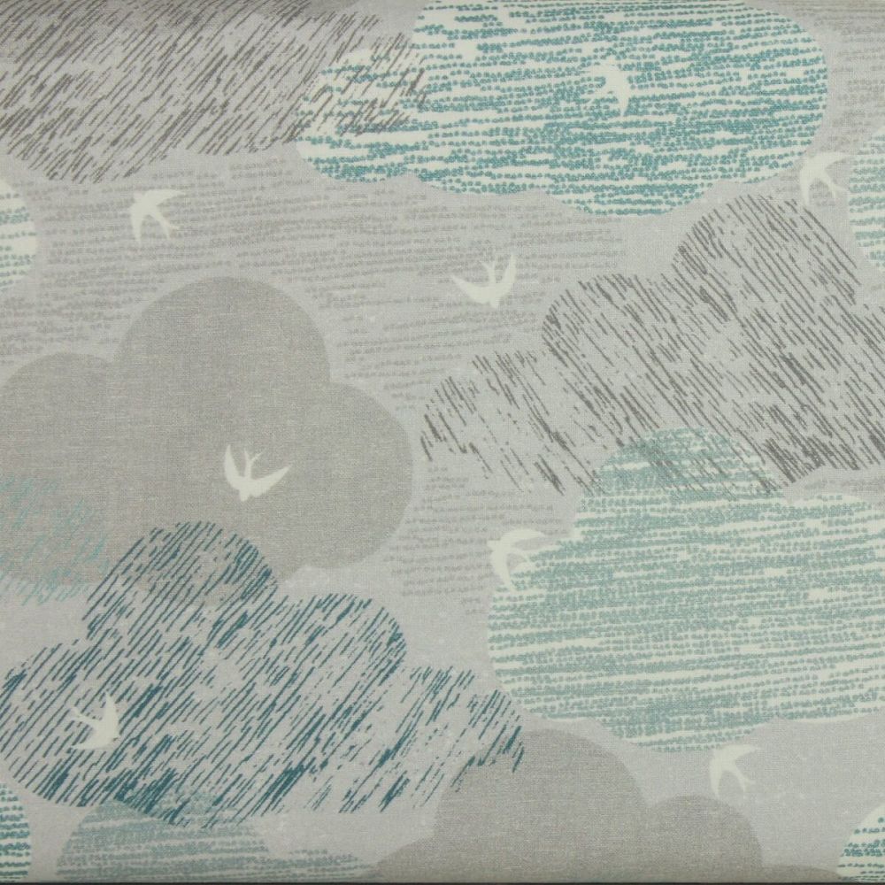 Dashwood Studio cotton quilting fabric - Elements Collection Clouds in grey